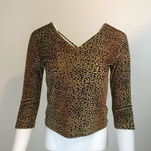 Velvet y2k animal print top